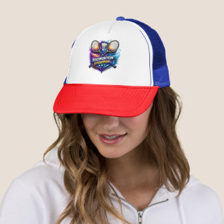 Badminton-Champion-Grafik-Schaumstoff-Truckerhut Truckerkappe