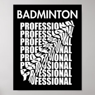 Badminton Champion Shuttle Racket Smash Turnier Poster
