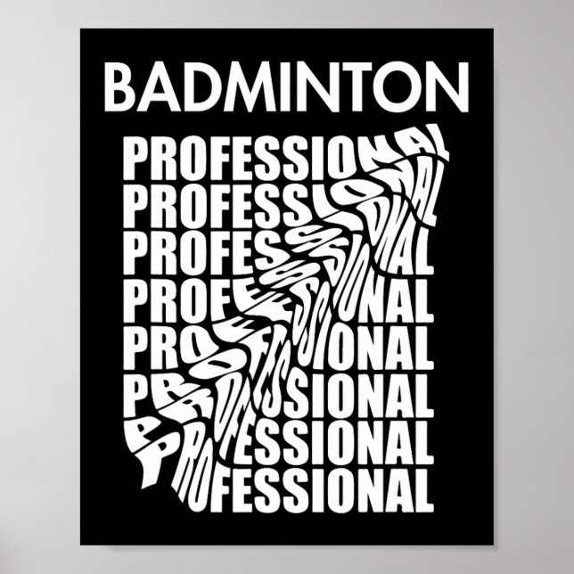 Badminton Champion Shuttle Racket Smash Turnier Poster (Vorne)