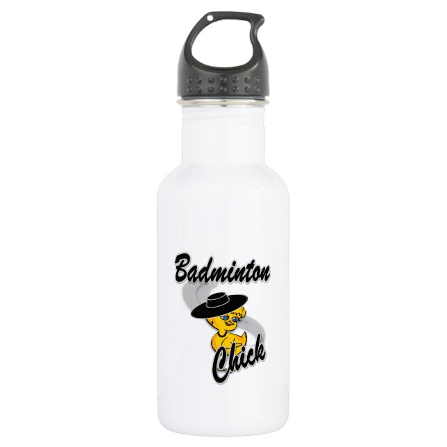 Badminton Chick #4 Trinkflasche (Vorderseite)