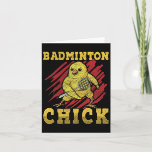 Badminton Chick Karte