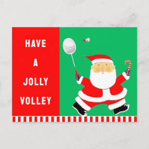 Badminton Christmas Feiertagspostkarte