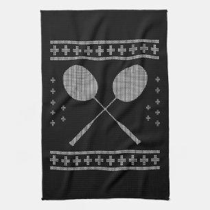 Badminton Christmas Geschirrtuch