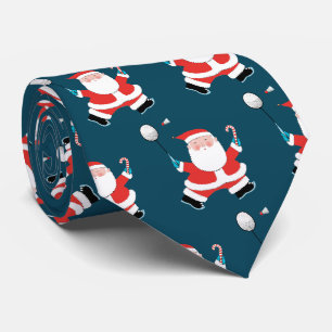 Badminton Christmas Holiday Neck Tie Krawatte