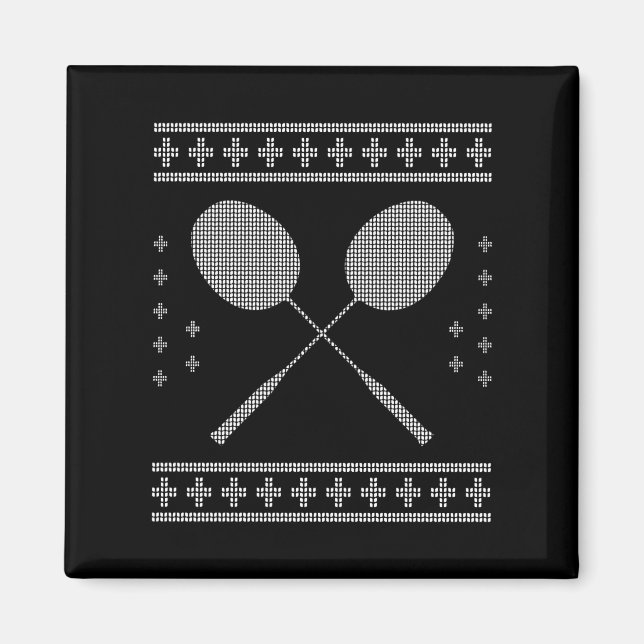 Badminton Christmas Magnet (Vorne)