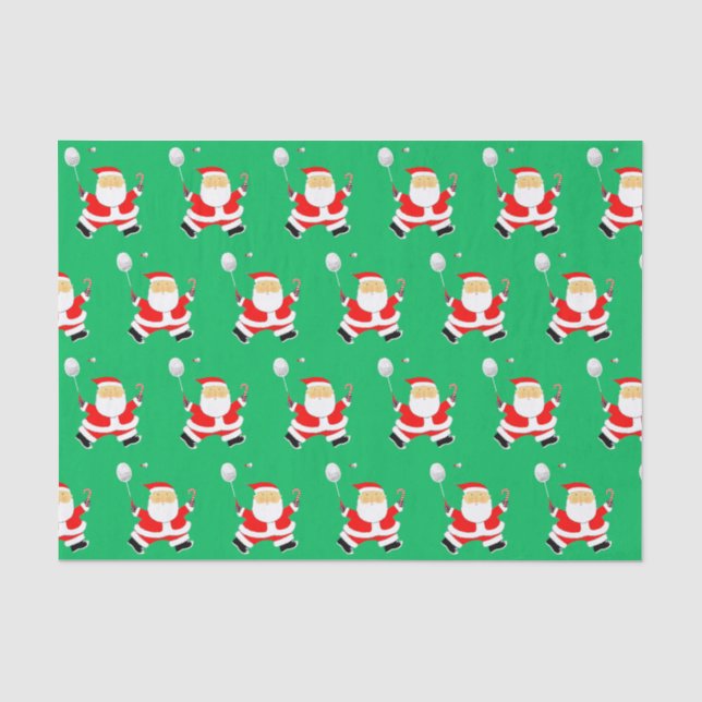 Badminton Christmas Tissue Paper Seidenpapier (Vorderseite)