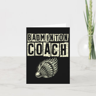 Badminton Coach Shuttle Racket Karte