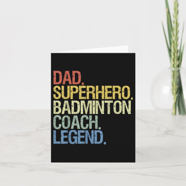 Badminton Coach Vater Karte (Vorderseite)