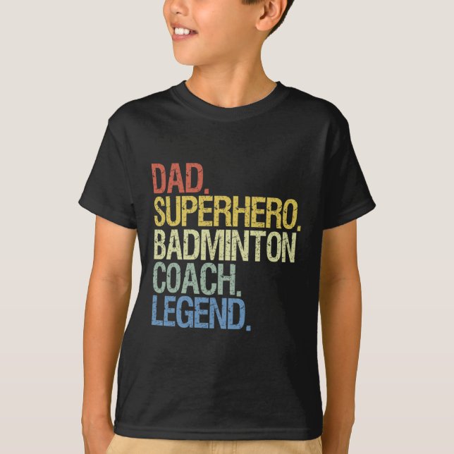 Badminton Coach Vater T-Shirt (Vorderseite)