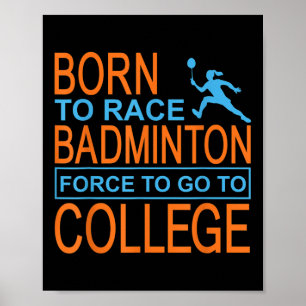 Badminton College Bekleidung Shuttle Poster