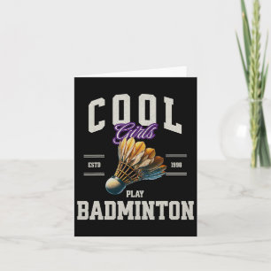 Badminton Cool Girls spielen Badminton Shuttle Wom Karte