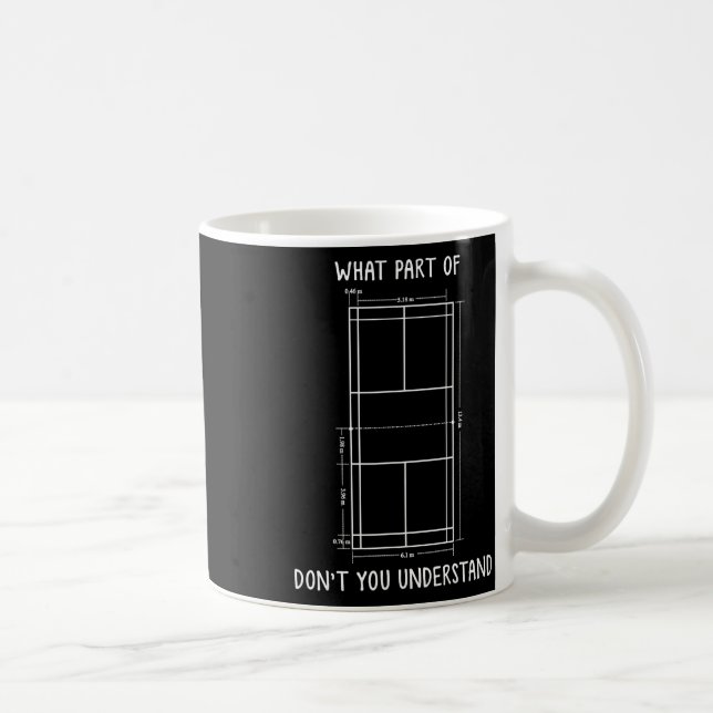 Badminton Court Dimensions Funny Badminton Player Kaffeetasse (Rechts)