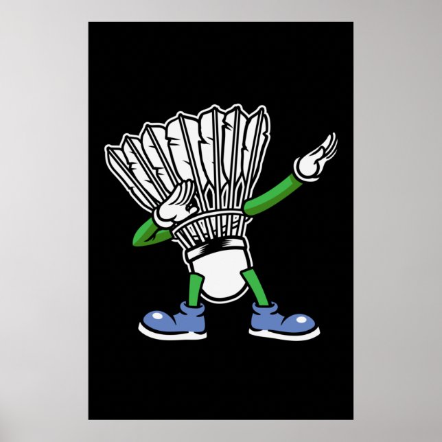 Badminton Dabbing Shuttlecock Poster (Vorne)