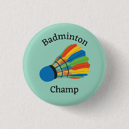 Badminton Design Button