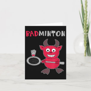 Badminton Devil Badminton Player Shuttle Sports Sm Karte