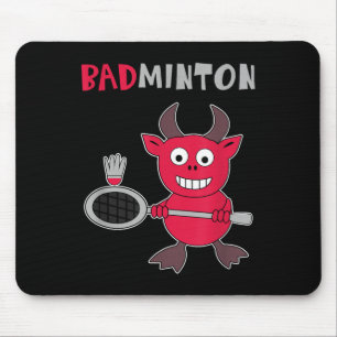 Badminton Devil Badminton Player Shuttle Sports Sm Mousepad