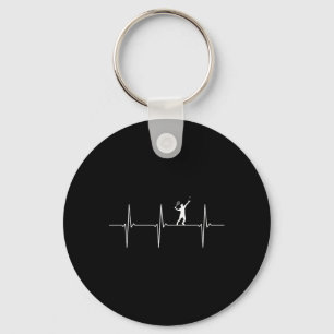 Badminton Ecg Heartbeat Pulsfrequenz Schlüsselanhänger