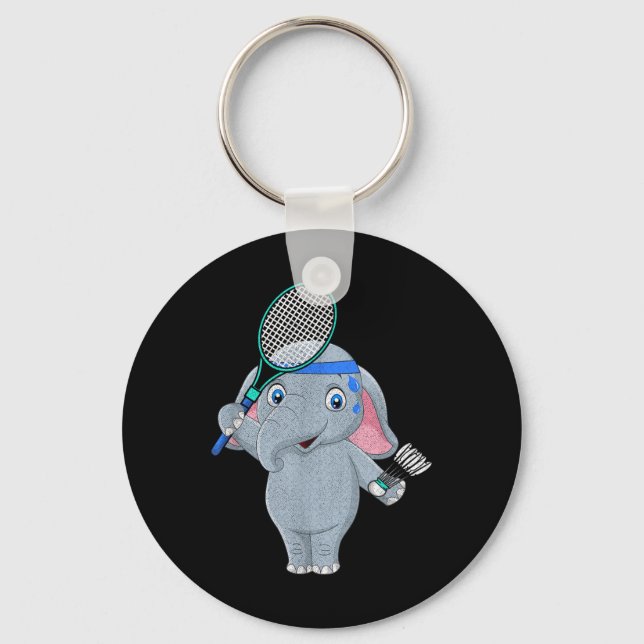 Badminton Elephant Schlüsselanhänger (Vorderseite)
