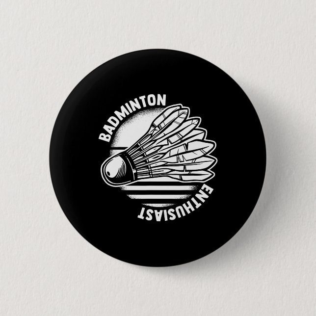 Badminton-Enthusiasten-Shuttle Badminton-Racket Button (Vorderseite)