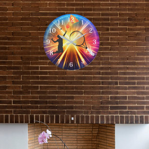 Badminton Enthusiasten Wall Clock Große Wanduhr