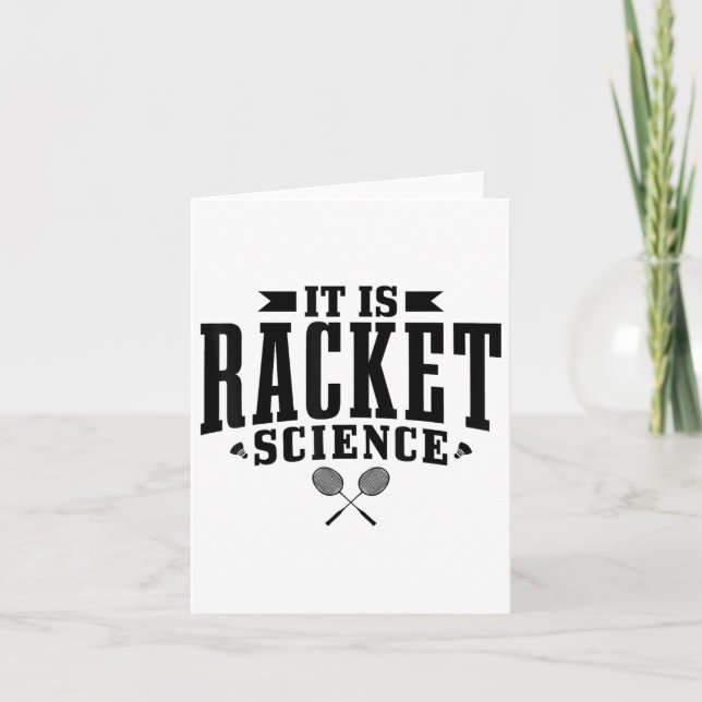 Badminton es ist Racket Science Men Funny Karte (Vorderseite)