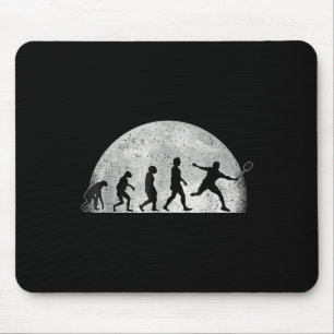 Badminton Evolution - Moon Badminton Player Mousepad