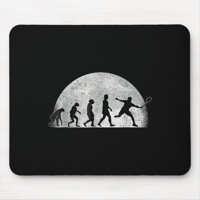 Badminton Evolution - Moon Badminton Player Mousepad (Vorne)