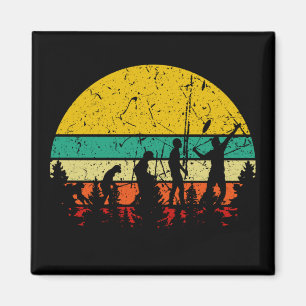 Badminton Evolution Retro Badminton Player Magnet