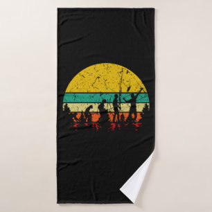 Badminton Evolution Retro Badminton Spieler Badehandtuch