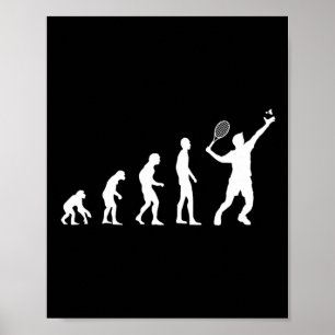 Badminton Evolution Shuttle Funny Poster