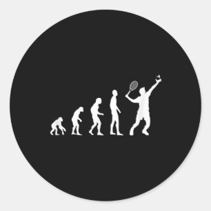 Badminton Evolution Shuttle Funny Runder Aufkleber