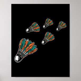 Badminton farbiger Shuttleservice für Badminton Pl Poster