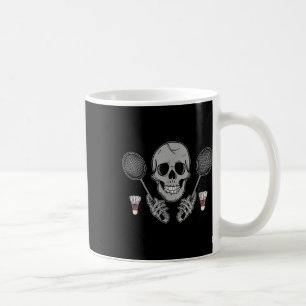 Badminton Feder Humor Fan Skelett Horror Halloween Kaffeetasse