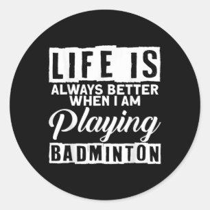Badminton Federball Sport Badminton Spieler Traine Runder Aufkleber