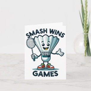 Badminton Forever Cartoon Shuttle und Racket Graph Karte