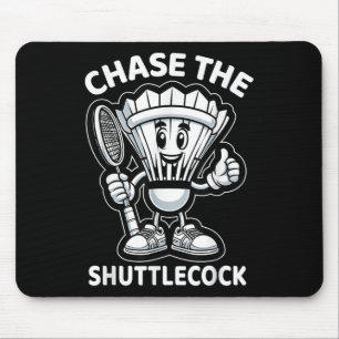 Badminton Forever Cartoon Shuttle und Racket Graph Mousepad