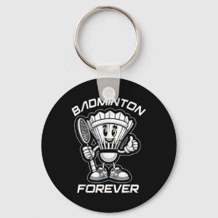 Badminton Forever Cartoon Shuttle und Racket Graph Schlüsselanhänger