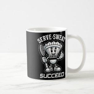 Badminton Forever Cartoon-Shuttlecock und Schläger Kaffeetasse