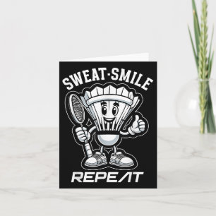 Badminton Forever Cartoon-Shuttlecock und Schläger Karte