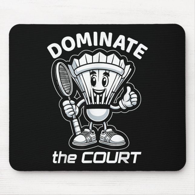 Badminton Forever Cartoon-Shuttlecock und Schläger Mousepad (Vorne)