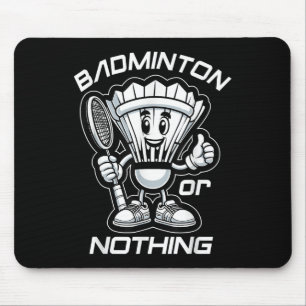 Badminton Forever Cartoon-Shuttlecock und Schläger Mousepad