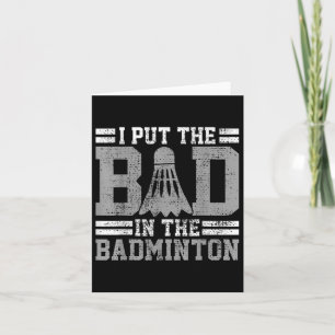 Badminton Funny Sprichwort Player Geschenk Karte