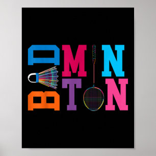 Badminton für immer spielen Spiel Sport Badminton Poster