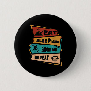 Badminton Game Repeat Shuttle Retro Badminton Play Button