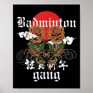 Badminton Gang, Rosen Skorpione Sportlich Floral R Poster