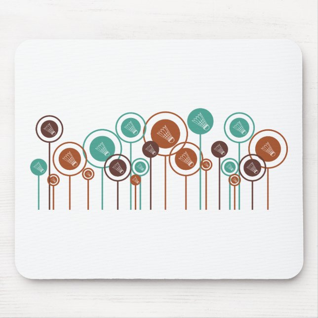 Badminton-Gänseblümchen Mousepad (Vorne)