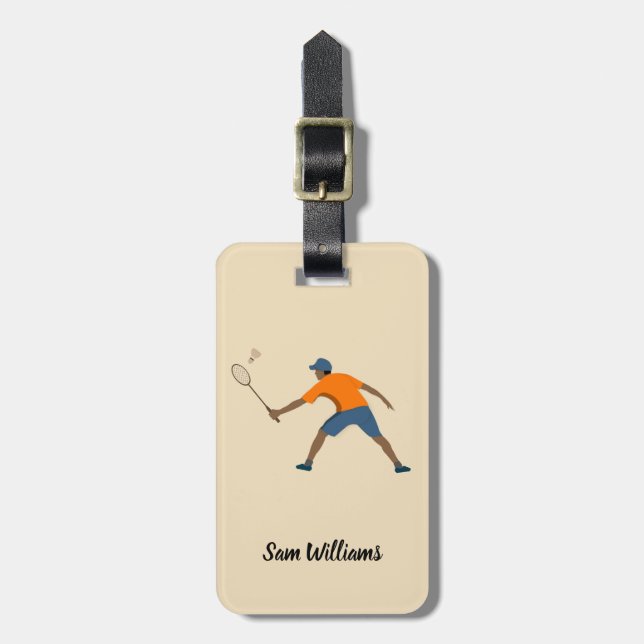 Badminton Gepäckanhänger (Vorderseite vertikal)