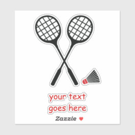 Badminton-Geschenke, Schläger und Shuttleservice Aufkleber