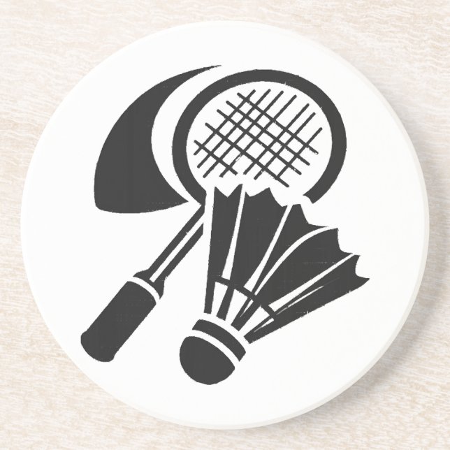 Badminton-Geschenkideen Getränkeuntersetzer (Vorne)