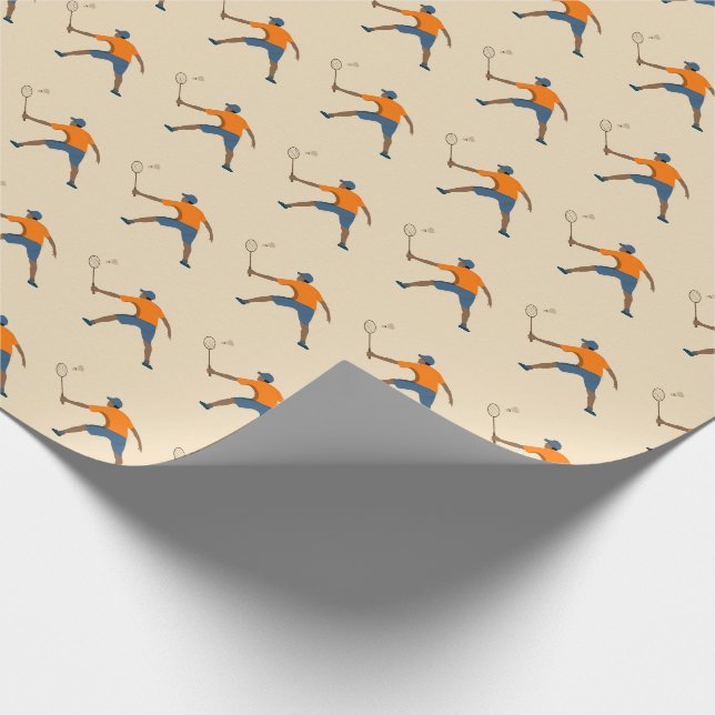 Badminton Geschenkpapier (Ecke)